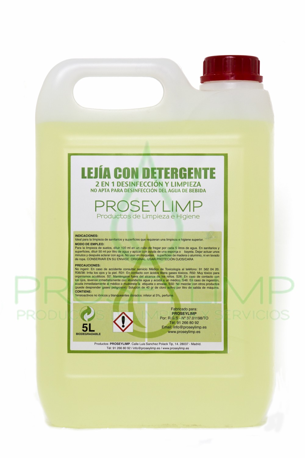 TEQUIMA Deterclor Lejía con Detergente 5L