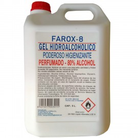 FAROX GEL HIDROALCOHOLICO 5 LITROS 80% ALCOHOL